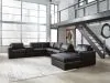 Ashley Furniture 74305S48 Ashley Furniture 74305S48 Modmax II - 8-Piece Sectional With RAF Corner Chaise And Audio Consoles - Black