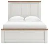 Ashley Furniture B4615B12 Ashley Furniture B4615B12 Savonport - Queen Panel Bed With Under Bed Storage Unit - White / Brown