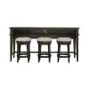 Liberty Furniture 792-OT-4PCS Mill Creek - 4 Piece Console Set (Bar Console & 3 Stools) - Peppercorn
