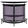 CoasterEssence 101065 Amarillo - Freestanding Glass Top Home Bar Wine Cabinet - Black