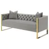 CoasterElevations 509111 Eastbrook - Velvet Upholstered Tufted Sofa - Gray