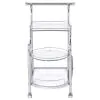 CoasterEveryday 910076 Sarandon - 3-Tier Glass Shelf Metal Bar Cart - Chrome