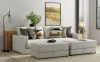 Jackson Furniture Industries 2405/36/37/77-11 Trevor - 2 Piece Extra Deep Oversized Sofa With 2 Included Storage Cocktail Ottoman - Chalk