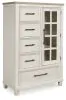 Benchcraft® B683/31/36/48/82/97 Benchcraft® B683/31/36/48/82/97 Shaybrock - 5 Pc. - Dresser, Mirror, Chest, King Panel Bed - Antique White