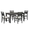 New Classic D4103-50S Sable Crest - 5 Piece Set (Rectangle Dining Table & 4 Chairs) - Black
