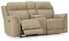 Ashley Furniture 5930218 Ashley Furniture 5930218 Next-Gen Durapella - Power Reclining Loveseat With Console/Headrest - Sand