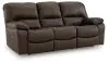 Ashley Furniture U43808/87/74/98 Leesworth - 3 Pc. - Power Reclining Sofa,  Loveseat, Rocker Recliner - Dark Brown
