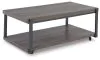 Ashley Furniture T393-13 Wilmaden - Occasional Table Set (Set of 3) - Gray / Black