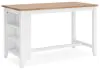 Ashley Furniture D398/13/124(2) Ashley Furniture D398/13/124(2) Gesthaven - 5 Pc. - Rectangular Dining Room Counter Table, 4  Barstools - Natural / White