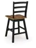 Ashley Furniture D634-224 Ashley Furniture D634-224 Wildenauer - Swivel Stool (Set of 2) - Brown / Black