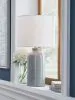Ashley Furniture L100924 Wimlow - Ceramic Table Lamp - Gray Blue