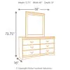 Ashley Furniture B128B1 Huey Vineyard - Dresser, Mirror - Black