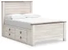 Ashley Furniture B267B22 Ashley Furniture B267B22 Willowton - Full Panel Bed With 2 Storage Drawers - Whitewash