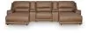 Ashley Furniture PCU62606S41 Ashley Furniture PCU62606S41 DeepWakes - 5-Piece Power Reclining Sectional With Double Chaise, Power Armless Recliner And 2 Storage Consoles - Caramel