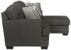 Jackson Furniture Industries 5473/46/76-58 Jackson Furniture Industries 5473/46/76-58 Crawford - 2 Piece Sofa Chaise With RSF Chaise With 6 Included Accent Pillows - Dark Gray