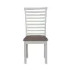 Liberty Furniture 182-C2001S Brook Bay - Upholstered Ladder Back Side Chair - Textured White / Carbon Gray