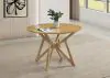 CoasterEveryday 108440 Elowen - Round Solid Wood Dining Table - Light Walnut