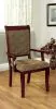 Furniture of America CM3224AC-2PK St. Nicholas - Arm Chair (Set of 2) - Antique Cherry / Beige