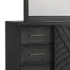 Samuel Lawrence Furniture S964-010 Lenox - 6-Drawer Sliding Door Dresser With Storage - Black