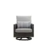 New Classic G2746-21S Bungalow - Patio Swivel Club Chair With Accent Pillow (Set of 2) - Gray