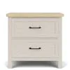 Riverside Furniture 79469 Glenndale - Two Drawer Nightstand - Aged White / Wheat