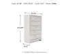 Ashley Furniture B2640-46 Altyra - Five Drawer Chest - White