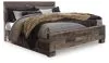 Ashley Furniture B200B44 Derekson - King Panel Bed With 2 Side Storage - Multi Gray