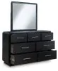 Ashley Furniture B821B1 Rowanbeck - Dresser And Mirror - Black