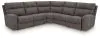 Ashley Furniture 61003/58/31/77/46/62/13 Next-Gen Durapella - 6 Pc. - 5-Piece Power Reclining Sectional, Power Recliner - Slate