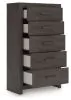 Ashley Furniture B3789/31/36/46/71/96 Ashley Furniture B3789/31/36/46/71/96 Prendonea - 5 Pc. - Dresser, Mirror, Chest, Queen Panel Bed - Charcoal