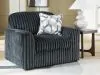 Ashley Furniture 9810523 Ashley Furniture 9810523 Midnight-Madness - Chair And A Half - Gunmetal