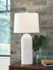 Ashley Furniture L243674 Vauville - Poly Table Lamp (Set of 2) - White
