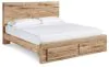 Ashley Furniture B1050B4 Ashley Furniture B1050B4 Hyanna - Queen Panel Bed With Footboard Storage - Tan