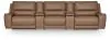 Ashley Furniture PCU62606S39 Ashley Furniture PCU62606S39 DeepWakes - 5-Piece Power Reclining Sectional With Power Armless Recliner And 2 Storage Consoles - Caramel