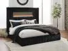 Ashley Furniture PCB620B2 Ashley Furniture PCB620B2 Tayleena - King Upholstered Bed With Fireplace And Wireless Audio - Black