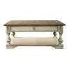 Liberty Furniture 498-OT1012 Morgan Creek - Drawer Square Cocktail Table - Antique White / Wirebrushed Tobacco Accents