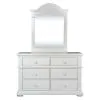 Liberty Furniture 607-BR-FPBDM Summer House - 3 Piece Bedroom Set (Full Panel Bed, Dresser & Mirror) - Oyster White
