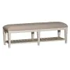 Liberty Furniture 824-BR47 Heartland - Bed Bench - Antique White / Tobacco Tops
