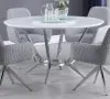 CoasterElevations 110321 Abby - Round Lazy Susan Dining Table - White High Gloss