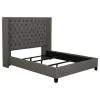 CoasterEssence 301405F Bancroft - Upholstered Full Wingback Bed - Gray
