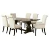 CoasterEssence 107411-S7 Parkins - 7 Piece Rectangular Dining Table Set - Rustic Espresso