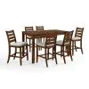 New Classic 40-D1652BC-6C New Classic 40-D1652BC-6C Pascal - Counter Dining Table & 6 Chairs - Walnut