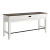 Intercon KA-TA-7636-GWH-C Kona - Sofa Bar Table - Gray / White