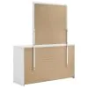 Coaster Fine Furniture 223093M Ines - 6-Drawer Bedroom Dresser With Mirror - White High Gloss