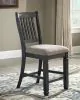 Ashley Furniture D736-124 Tyler Creek - Upholstered Barstool (Set of 2) - Black / Grayish Brown