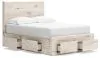 Ashley Furniture B2310B24 Ashley Furniture B2310B24 Lawroy - Full Panel Bed With Storage footboard And 2 Under Bed Storage Units - Light Natural