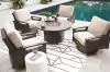 Ashley Furniture P750/776/821(4) Paradise Trail - 5 Pc. - Conversation Set with 4 Swivel Lounge Chairs - Medium Brown