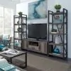 Liberty Furniture 686-ENTW-OEC Tanners Creek - Entertainment Center With Piers (1 Center Drawer) - Graystone