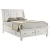CoasterEssence 201309KE Sandy Beach - Wood Eastern King Storage Panel Bed - Cream White