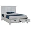 CoasterEssence 205330KE Franco - Wood Eastern King Storage Panel Bed - Distressed White